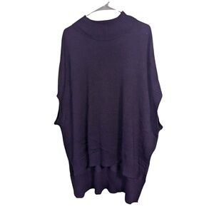 NWT BCBGMAXAZRIA Purple Cowl Neck Batwing Oversized Sweater Womens Medium/Large